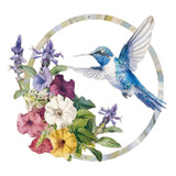 Maxbell Hummingbird Wall Art Gift Modern Vivid Round Metal for Courtyard Patio Fence