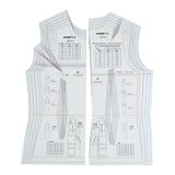 Maxbell 2Pcs Template Ruler Dresses Making Multipurpose Clothing Making Sewing Ruler