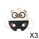 Maxbell 3xDIY Leather Crossbody Bag Kit Easy for Kids Leather Sewing Kits White