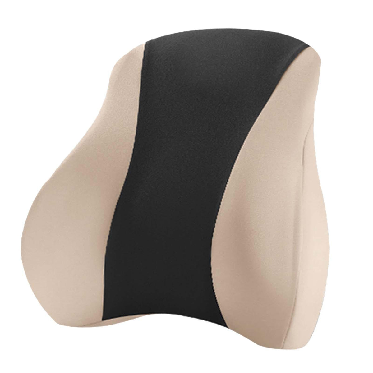 Maxbell Car Lumbar Support Pillow Back Rest Support Cushion for Tesla Model 3 Y Beige