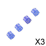 Maxbell 3x4Pcs Dice Motorcycle Car Truck Wheel Stem Air Valve Caps Covers Blue