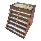 Wooden Jewelry Box Desktop Jewelry Organizer for Watches Necklaces Bracelets 7 Layer