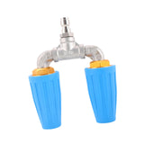 Maxbell Pressure Washer Nozzle Multifunctional Sprayer Nozzle for Windows Car Garden Blue