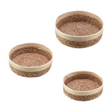 Maxbell Woven Fruit Basket Portable Round Storage Basket for Courtyard Outdoor Bread