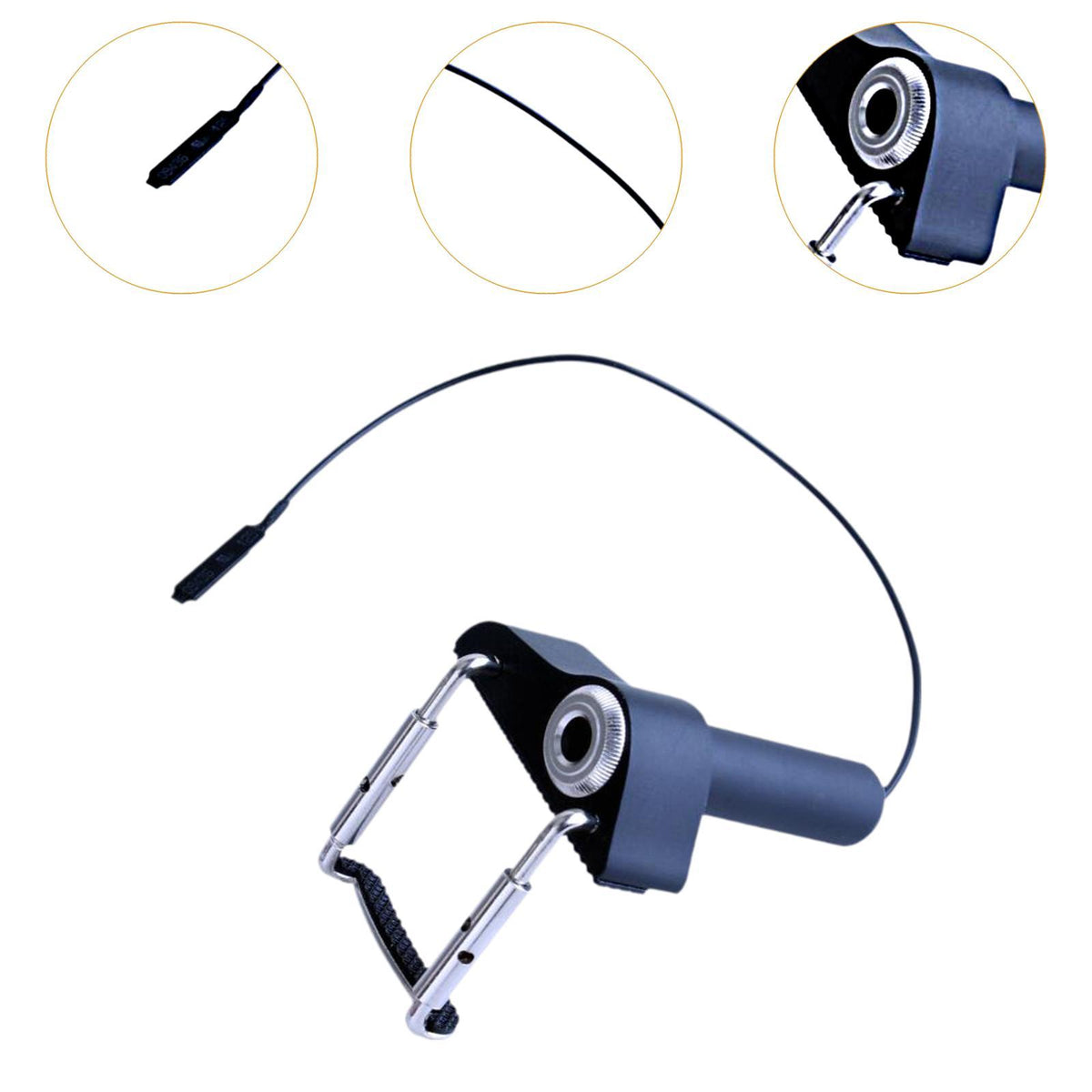 Maxbell Contact Microphone Piezo Pickup Portable for Acoustic Guitars Violin (Black)
