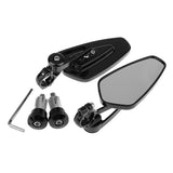 Maxbell Maxbell Universal CNC Motorcycle 22mm Handle bar End Rearview Side Mirrors - Black