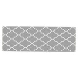 Maxbell 2pcs Checked Kitchen Bedroom Mat Runner Rug Anti Fatigue Grey