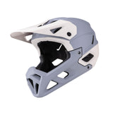 Maxbell Full Face Bike Helmet Adjustable Head Protective Bicycle Helmet Gray Apricot