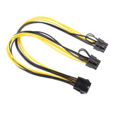 Maxbell 6xCPU 8Pin to Graphics Video Card Double PCI-E Power Supply Y Splitter Cable