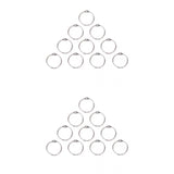 Maxbell 20 Split Hinged Rings Snap Looseleaf Binder Key Ring Scrapbook Crafts 25mm 15mm