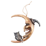 Maxbell Hanging Resin Terror Moon Skull and1:1Realistic Replica Human Skull