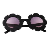 Cute Sun Flower Kids Baby Boy Girl Soft Plastic UV400 Sunglasses Red + Black