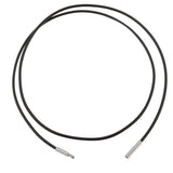 Maxbell 2 Pieces 1.5mm 1mm Black Wax Cord Rope Push Bayonet Clasp DIY Necklace 18''