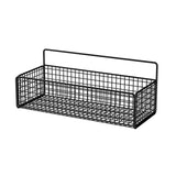 Maxbell 2xWall Hanging Baskets Metal Wire Storage Basket for Living Room Pantry Garage Black