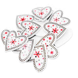 Maxbell 50pcs Wooden Printed Snowflake Christmas Buttons for Clothing Embellishments