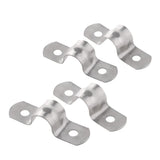 Maxbell 4Pcs Pipe Tube Conduit Stainless Steel Hanger U Strap Clamps Clip 8mm 10mm