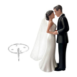 Maxbell Wedding Cake Topper Bride Groom Statue for Engagement Parties Bridal Showers Black Suit