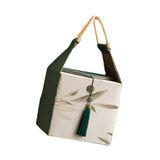 Maxbell Handheld Gift Box Embroidery Biscuit Gift Box for Birthday Festival Presents khaki