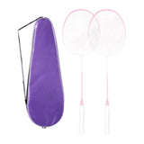 Maxbell 2Pcs Badminton Rackets with Bag Badminton Racquets Pink Rackets