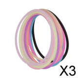 Maxbell 3x10pcs Women's silicone Rubber Elastic Bracelet Bangles Hair Ropes Purple