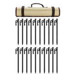 Maxbell 20x Tent Stakes Steel Heavy Duty Ground Stakes for Gardening Camping Outdoor