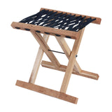 Maxbell Folding Stool Wooden Lightweight Home Furniture Multiuse for Yard Travel BBQ 31cm