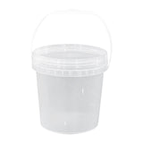 Maxbell Paint Can 5L Portable Empty with Lid and Handle for Kitchen Garden Traveling Clear