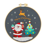 Maxbell Christmas Embroidery Kit for Beginner with Instruction Starters Cross Stitch Santa Claus