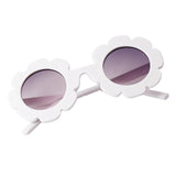 Maxbell Cute Sun Flower Kids Baby Boy Girl Soft Plastic UV400 Sunglasses White - Aladdin Shoppers