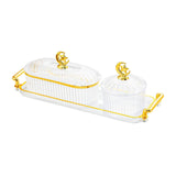 Maxbell Dried Fruit Snack Serving Plate Appetizer Plate for Kitchen Room Home clear S