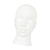 Male Mannequin Head Freestanding Hat Display Stand for Shop Headset Tabletop Bright White