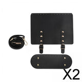Maxbell 2xKnitting Crochet Bag Adjustable Shoulder Strap for DIY Purse Making Kits Black