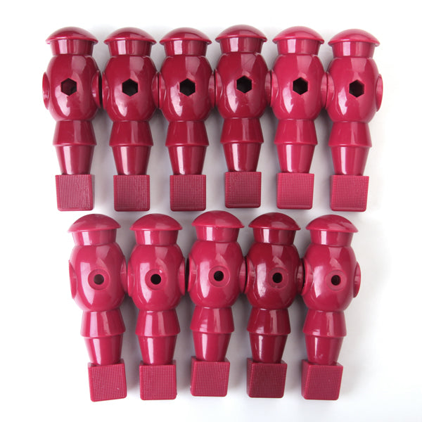 Maxbell 11 Pieces 5/8" Foosball Man Replacement Dynamo Table Soccer Player Burgundy