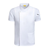 Maxbell 3xChef Coat Jacket Short Sleeve Cafe Restaurant Apparel Pub Unisex Uniform White L