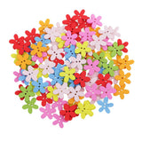 Maxbell 150Pcs Daisy Flower Wooden 2-holes Buttons for Crafts Scrapbooking 15mm 25mm