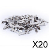 Maxbell 20xApprox. 50 Pcs Blank Double Prong Hair Clip 35mm
