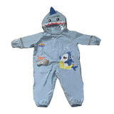 Maxbell Kids Rain Suit Hoodie Waterproof Rain Jacket Cute Summer Raincoat for Travel M