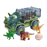 4 Set Dinosaurs Transport Car Cars Toys Playset for Boys Girls Collectibles