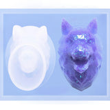 3D Wolf Shaped Silicone Gypsum Ornament Mould Resin Casting Mold DIY Craft Handmade Resin Ornaments Fondant Cake Mold - Aladdin Shoppers