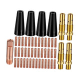 48x Flux Core Gasless Nozzle Tips Kit 0.030