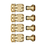 Maxbell 4x 3/4" Garden Hose Quick Connectors for Vehicle Cleaning Watering Equipment