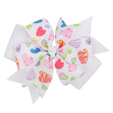 Maxbell Valentines Bows Hair Clips Barrette Bow Headband for Ceremony Party Birthday white