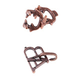 Maxbell Classic Metal Unlock Ring Game Brain Teaser Puzzle for Adults Children Toy