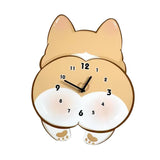Maxbell Dog Wall Clock Cute Cartoon Wall Ornament for Office Dining Room Living Room