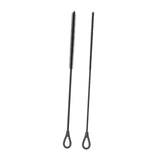 Maxbell 2 Pieces Silicone Straw Cleaner Brushes Reusable for Drinking Straw Keyboard Black