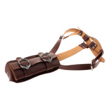 Maxbell Back Sword Frog Adjustable Shoulder Strap for Stage Show Halloween Disguises Brown