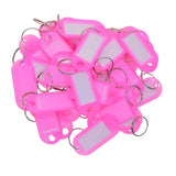 100pcs Removable Waterproof Key Tags ID Name Card Tags Mark Label Pink