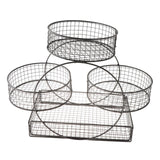 Maxbell Tiered Fruit Basket Iron Mesh Kitchen Countertop Rack for Potato Snack Bread Black