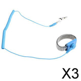 Maxbell 3xAnti-Static ESD Wrist Strap Components Discharge Band with Grounding Wire