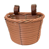 Kids Bike Basket Carrier Children Bicycle Front Basket for Girls Boys Street Brown